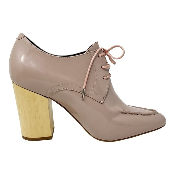 Anthropologie Pied Juste Tipo Pale Pink Lace Up Heels Sz 36 - Picture 5 of 10